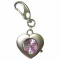 Lavender Heart Shape Key Chain Quartz Watch